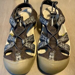 Keen Women's Black & Grey Adjustable Waterproof Sandals Size 8.5 US/39 EU